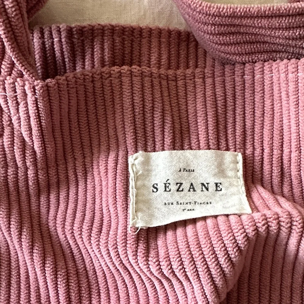 Sezane Dusty Rose Corduroy Tote - Picture 2 of 2
